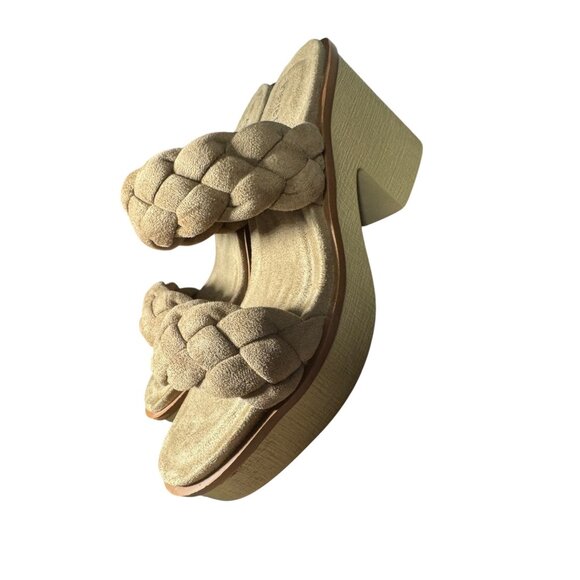 Pierre Dumas Women's‎ Braided Strap Wedge Sandals Beige Size 7.5 NWOT - Picture 8 of 9